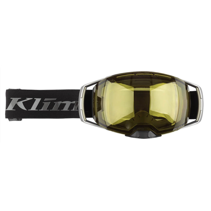 Klim Aeon Snow Goggle - Black Comfort Yellow Tint, front view