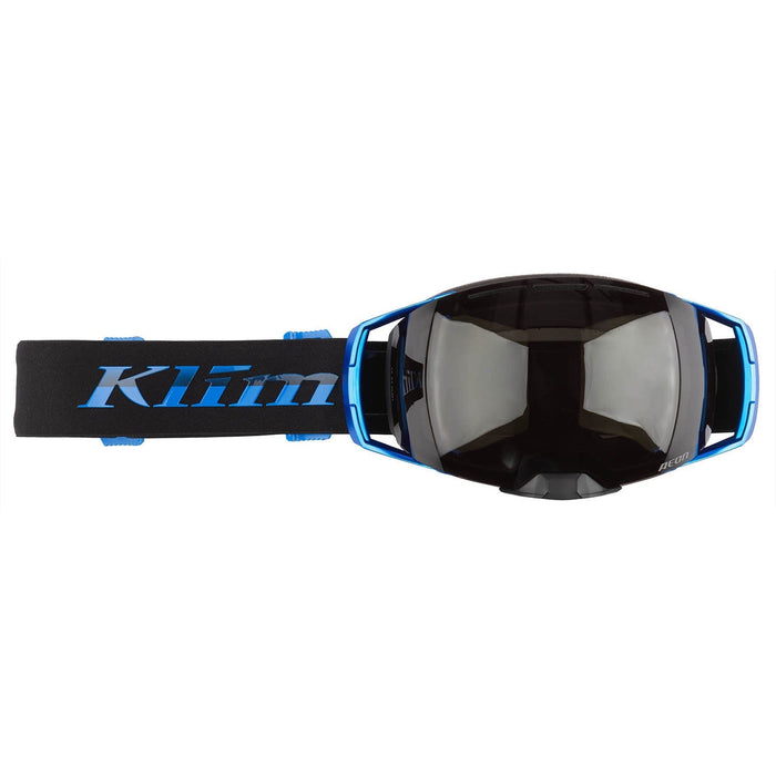 Klim Aeon Snow Goggle - Black Electric Blue Lemonade Comfort Black Smoke, front view