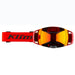 Klim Aeon Snow Goggle - Fiery Red Dark Smoke Red Mirror, front view