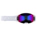 Klim Aeon Snow Goggle - White Blue Red Mirror, front view