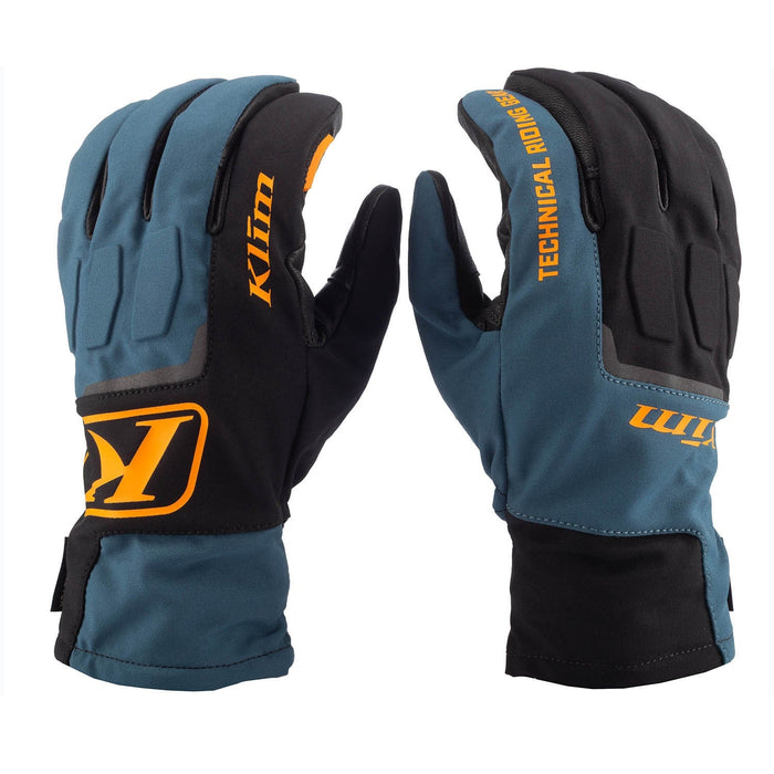 Klim Mens Spool GTX Glove - Black - Petrol, front view