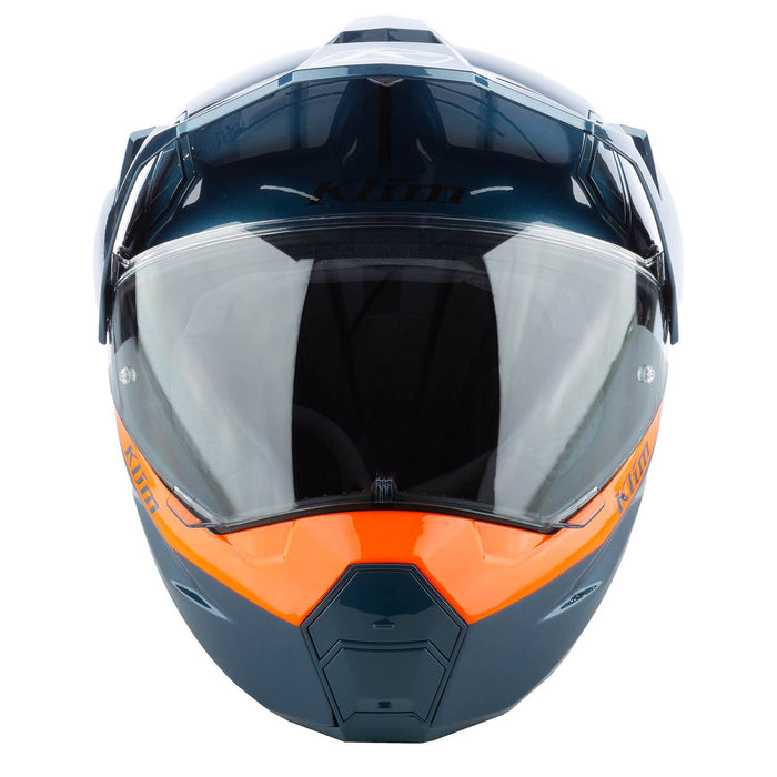 Klim X1 Alpha Helmet ECE/DOT - Gloss Concept Petrol - Strike Orange