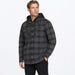 FXR Mens Insulated HD Flannel Jacket - Black/Ashpalt, front view