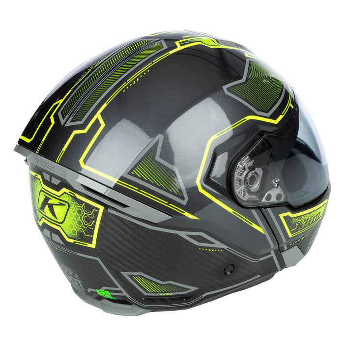 Klim GT1 Expedition Helmet ECE/DOT - Encrypted Gloss Asphalt - Hi-Vis