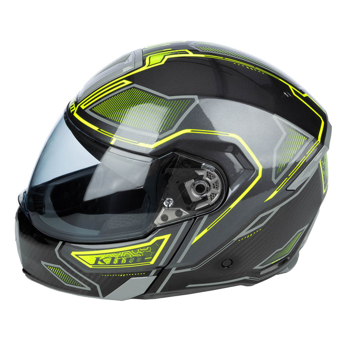 Klim GT1 Expedition Helmet ECE/DOT - Encrypted Gloss Asphalt - Hi-Vis