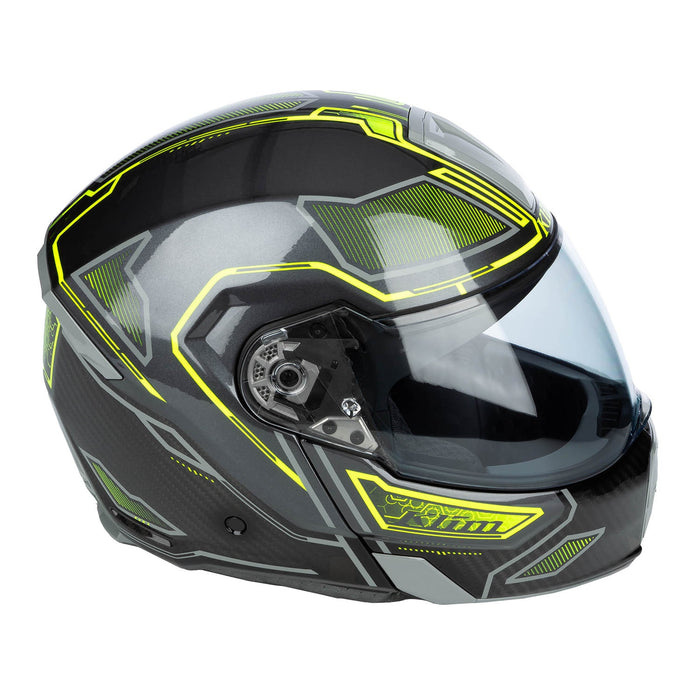 Klim GT1 Expedition Helmet ECE/DOT - Encrypted Gloss Asphalt - Hi-Vis