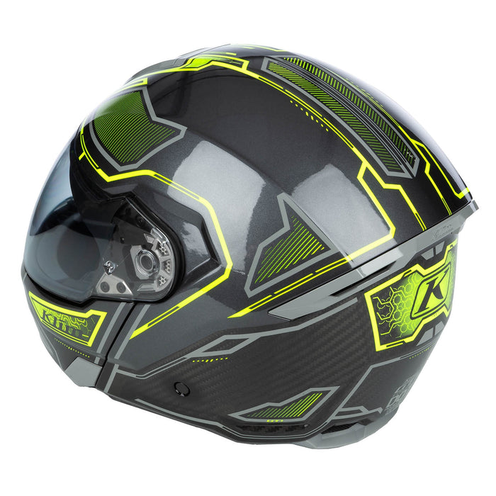 Klim GT1 Expedition Helmet ECE/DOT - Encrypted Gloss Asphalt - Hi-Vis