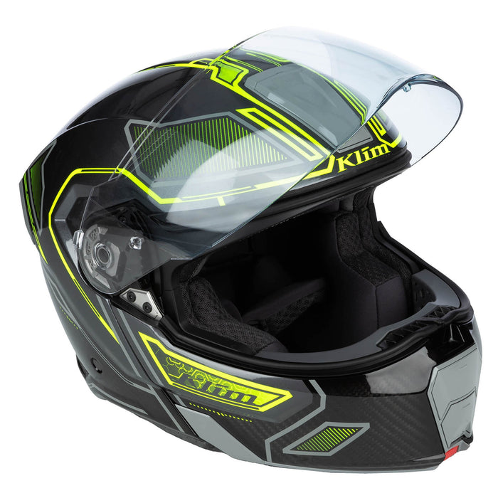Klim GT1 Expedition Helmet ECE/DOT - Encrypted Gloss Asphalt - Hi-Vis