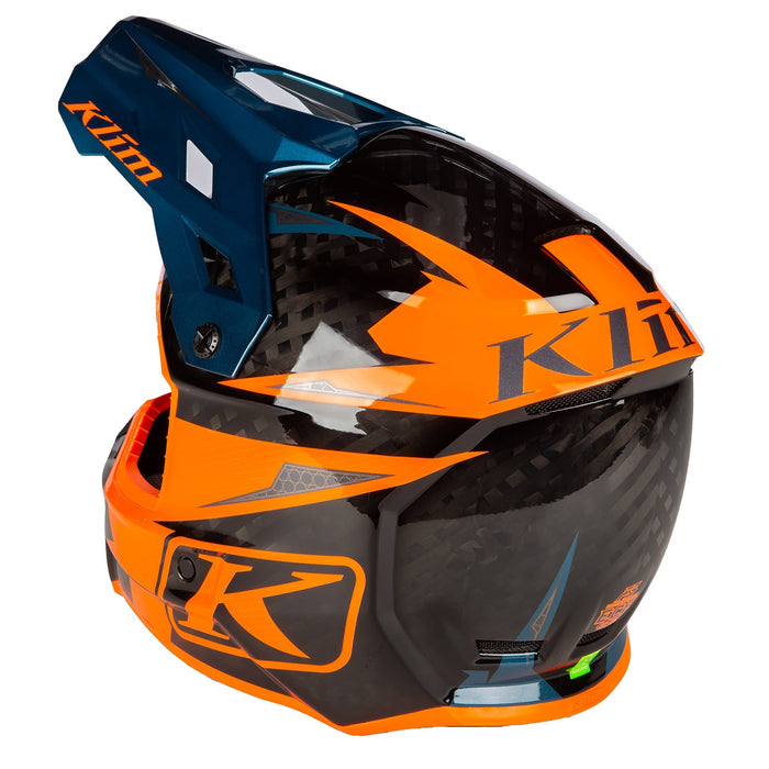 Klim F3 Carbon Pro Off-Road Helmet ECE (Non-Current) - Striker Petrol Orange
