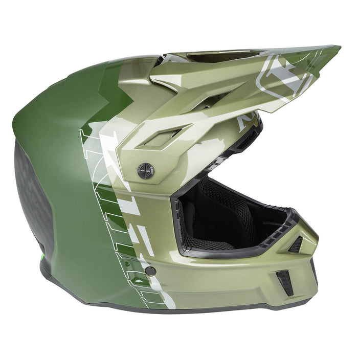 Klim F3 Carbon Pro Off-Road Helmet ECE - Tilt Gloss Rifle Green - Oil Green