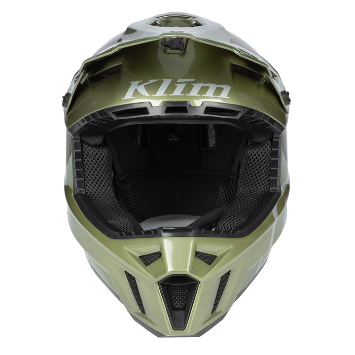 Klim F3 Carbon Pro Off-Road Helmet ECE - Tilt Gloss Rifle Green - Oil Green