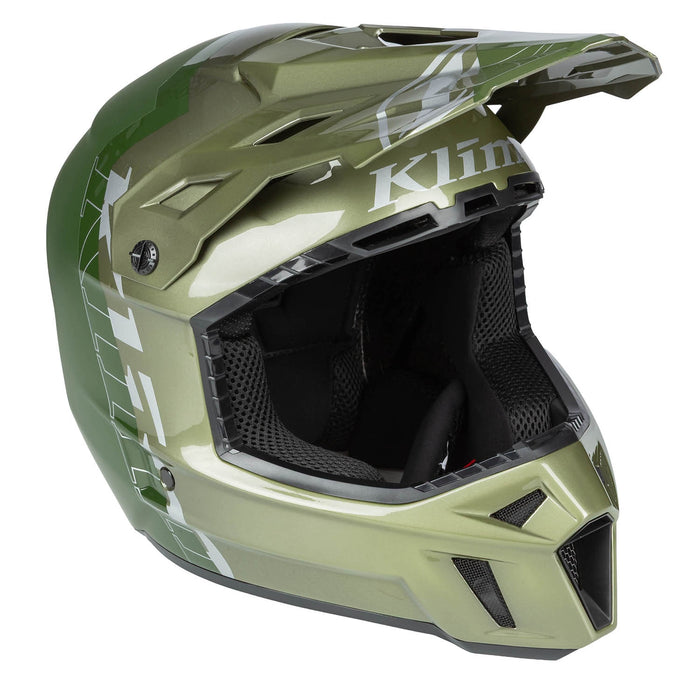 Klim F3 Carbon Pro Off-Road Helmet ECE - Tilt Gloss Rifle Green - Oil Green