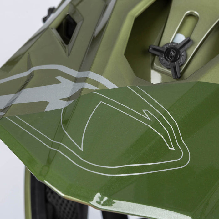 Klim F3 Carbon Pro Off-Road Helmet ECE - Tilt Gloss Rifle Green - Oil Green