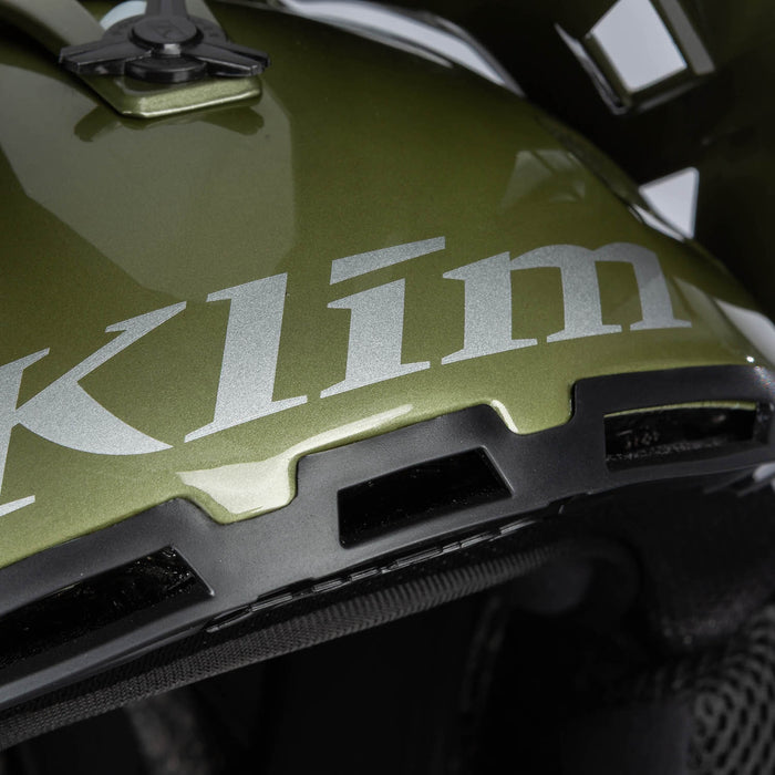 Klim F3 Carbon Pro Off-Road Helmet ECE - Tilt Gloss Rifle Green - Oil Green