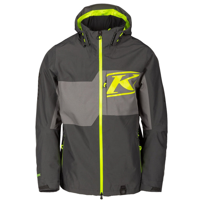 Klim Mens Powerxross Jacket - Non-Current - Asphalt - Hi-Vis, front view