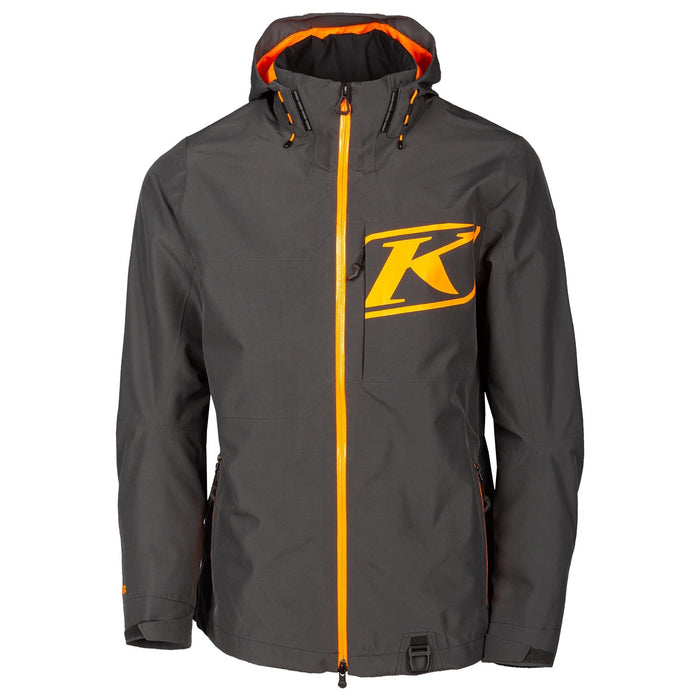 Klim Mens Powerxross Jacket - Non-Current - Asphalt - Strike Orange, front view