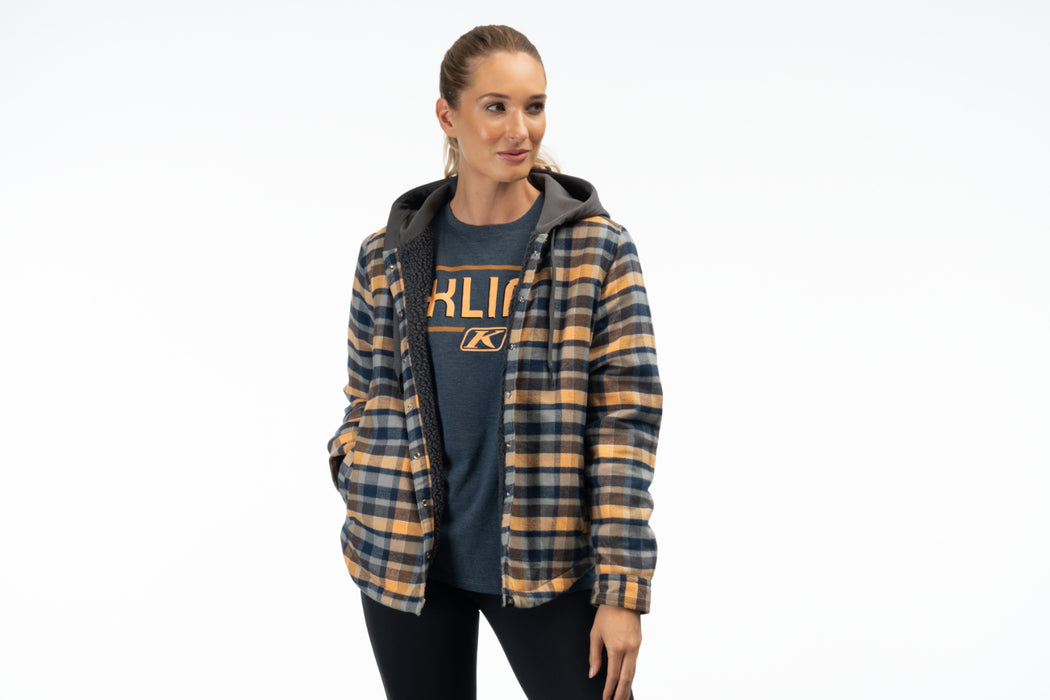 KLIM Womens Big Sky Fleece Lined Flannel Hoodie