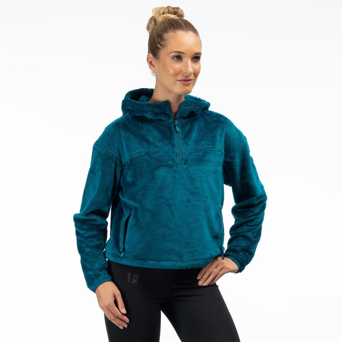 KLIM Womens Cascade 1/4 Zip Crop Hoodie