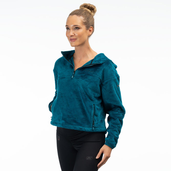 KLIM Womens Cascade 1/4 Zip Crop Hoodie