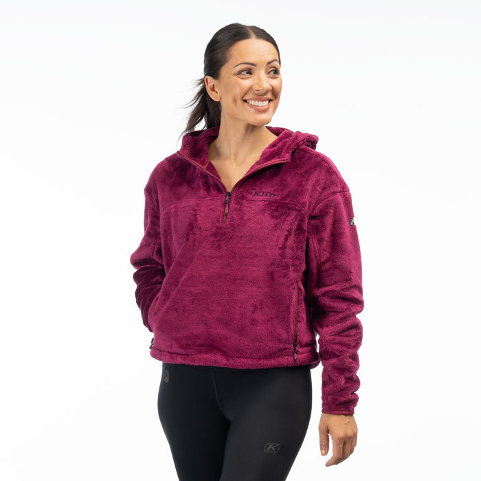 KLIM Womens Cascade 1/4 Zip Crop Hoodie