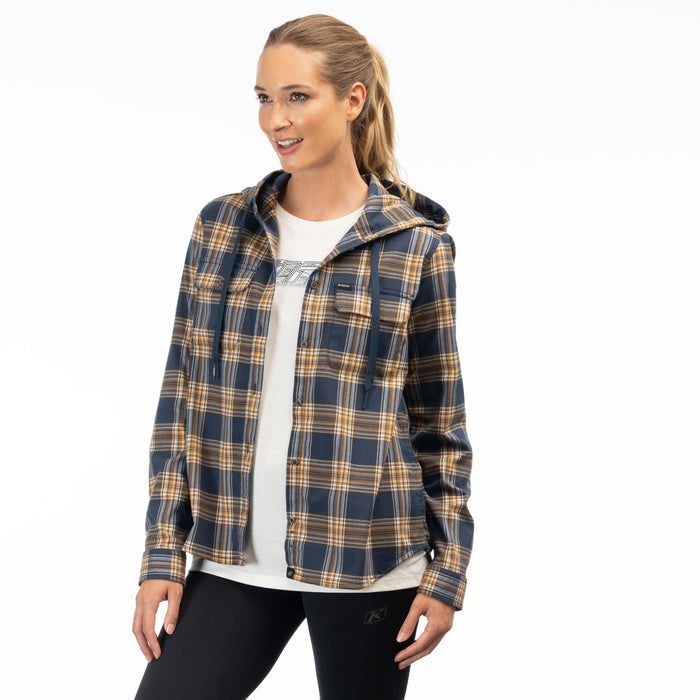 KLIM Womens Ginny Mountain Midweight Stretch Flannel Hoodie