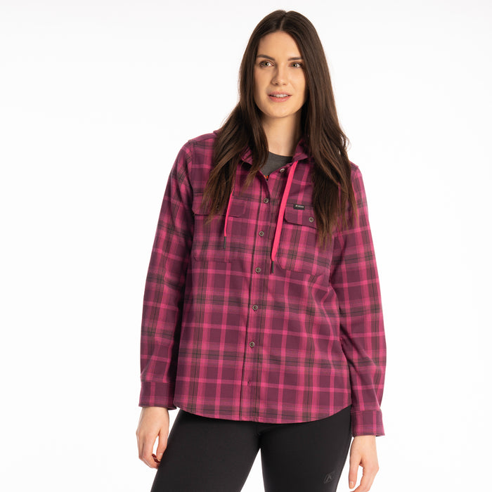 KLIM Womens Ginny Mountain Midweight Stretch Flannel Hoodie