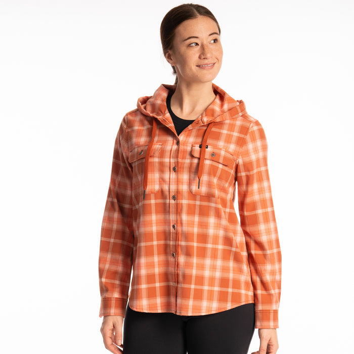 KLIM Womens Ginny Mountain Midweight Stretch Flannel Hoodie