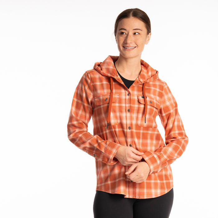 KLIM Womens Ginny Mountain Midweight Stretch Flannel Hoodie