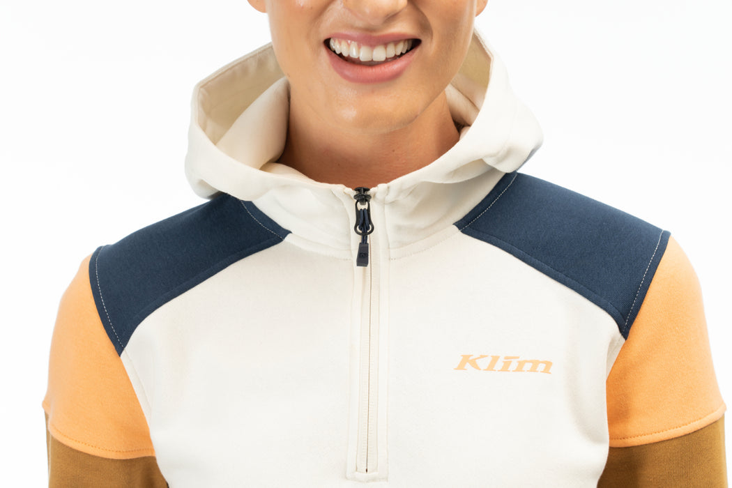 KLIM Womens Huntley Pullover 1/4 Zip Crop Hoodie