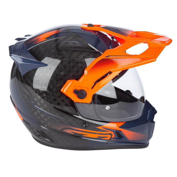 Klim Krios Pro Helmet ECE/DOT - Echo Gloss Black - Striking Orange - Petrol