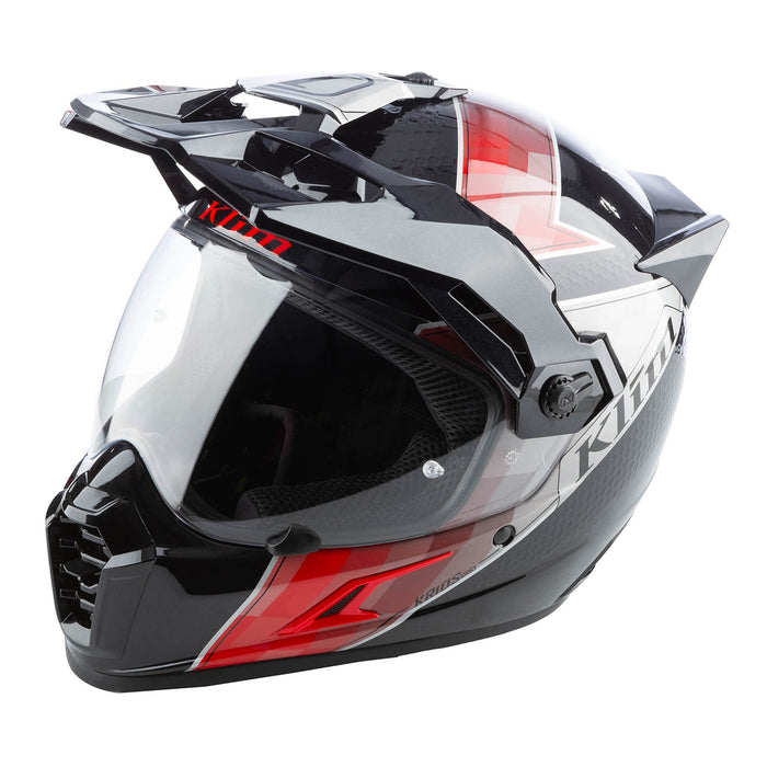 Klim Krios Pro Helmet ECE/DOT (Non-Current) - Spectrum Black - Fiery Red