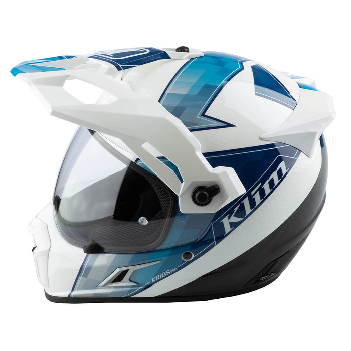 Klim Krios Pro Helmet ECE/DOT - Spectrum White - Blue