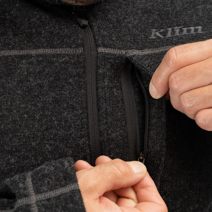 KLIM Mens Bighorn Canyon Wool Fleece Hooded Jacket