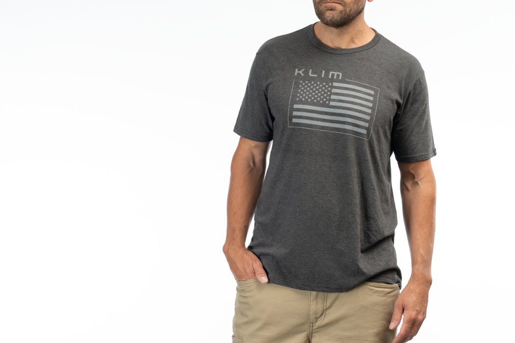 KLIM Mens Patriot Klim Flag Tri-blend Tee