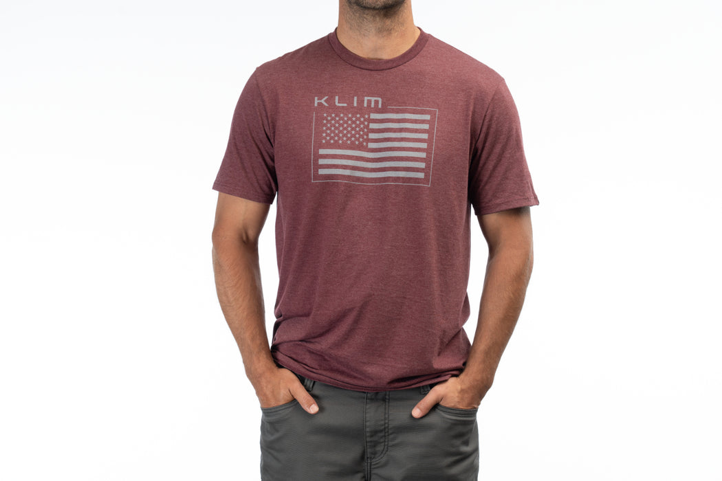 KLIM Mens Patriot Klim Flag Tri-blend Tee