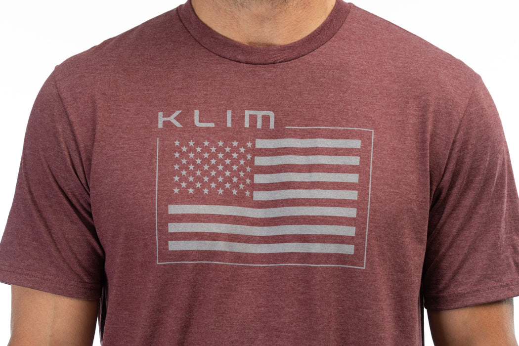 KLIM Mens Patriot Klim Flag Tri-blend Tee