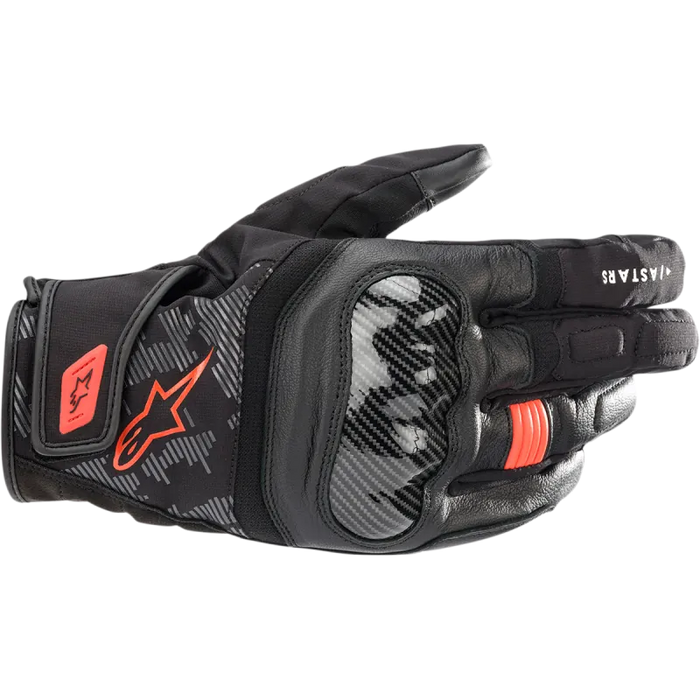 Alpinestars Mens SMX Z Drystar Gloves - Black/Fluo Red - Front