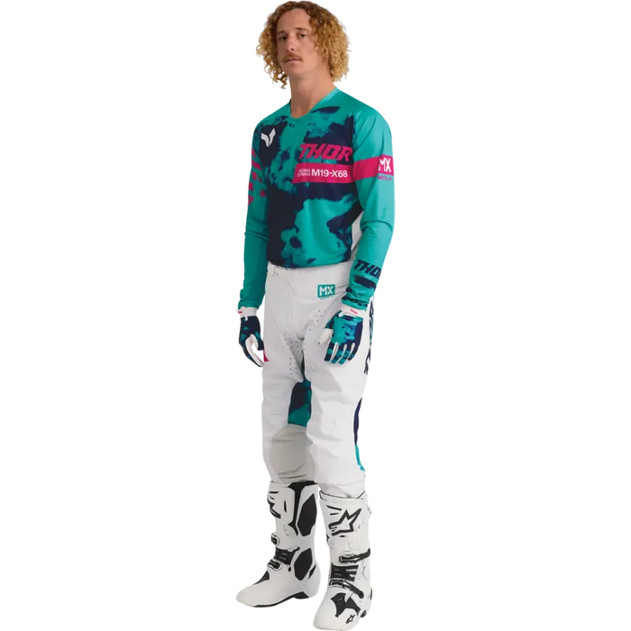 Thor Mens Launchmode Gloves - White/Aqua - Other