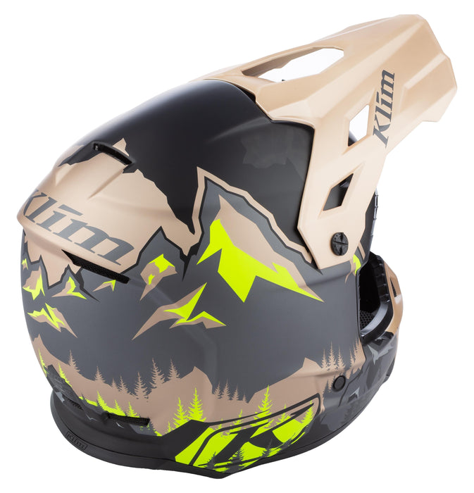 Klim F3 Carbon Helmet ECE - DNA Montana Tan - Hi-Vis, view 2