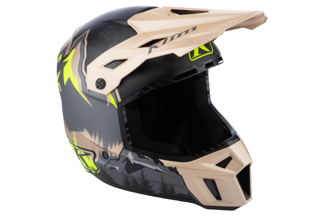 Klim F3 Carbon Helmet ECE - DNA Montana Tan - Hi-Vis, view 7