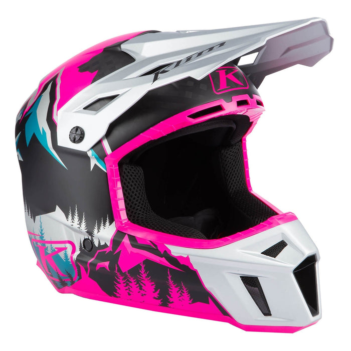 Klim F3 Carbon Helmet ECE - Non-Current - DNA Pink - High Rise, view 7