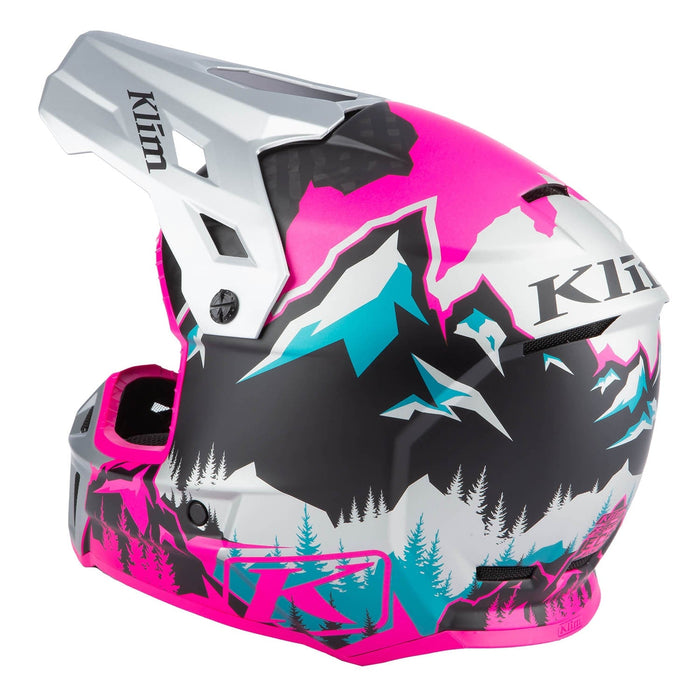 Klim F3 Carbon Helmet ECE - Non-Current - DNA Pink - High Rise, view 8