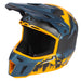 Klim F3 Carbon Helmet ECE - DNA Sunrise - Petrol, front view