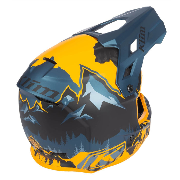 Klim F3 Carbon Helmet ECE - DNA Sunrise - Petrol, view 2
