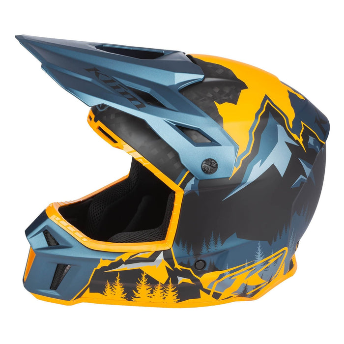 Klim F3 Carbon Helmet ECE - DNA Sunrise - Petrol, view 3