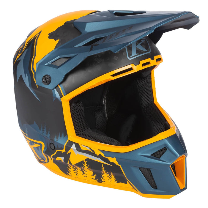 Klim F3 Carbon Helmet ECE - DNA Sunrise - Petrol, view 6