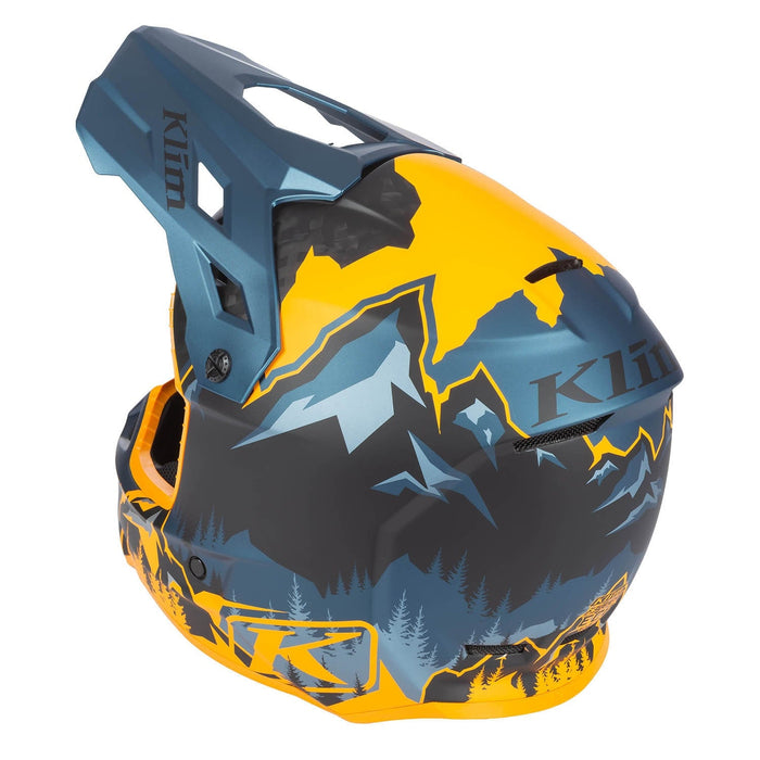 Klim F3 Carbon Helmet ECE - DNA Sunrise - Petrol, view 7