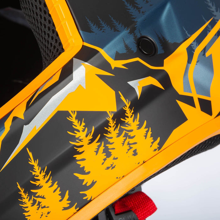 Klim F3 Carbon Helmet ECE - DNA Sunrise - Petrol, view 8