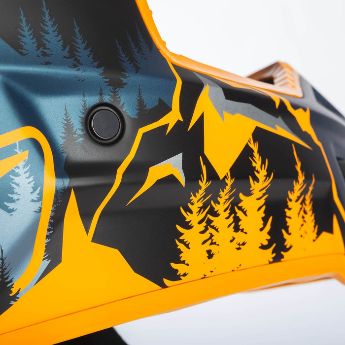 Klim F3 Carbon Helmet ECE - DNA Sunrise - Petrol, view 14