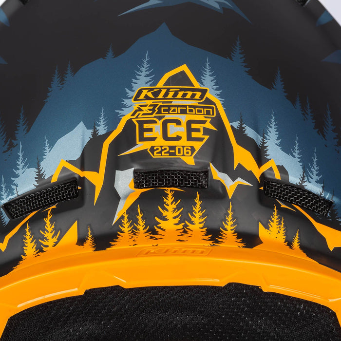Klim F3 Carbon Helmet ECE - DNA Sunrise - Petrol, view 15